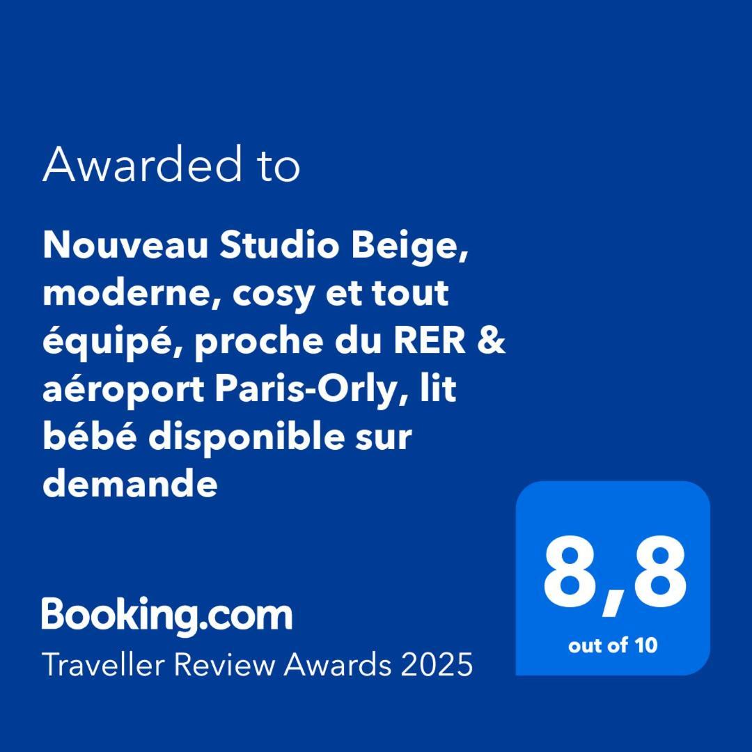 Studio Moderne Et Tout Equipe, Proche Du Rer, Paris & Aeroport D'Orly En 20 Min, Lit Bebe Sur Demande Витри-сюр-Сен Экстерьер фото